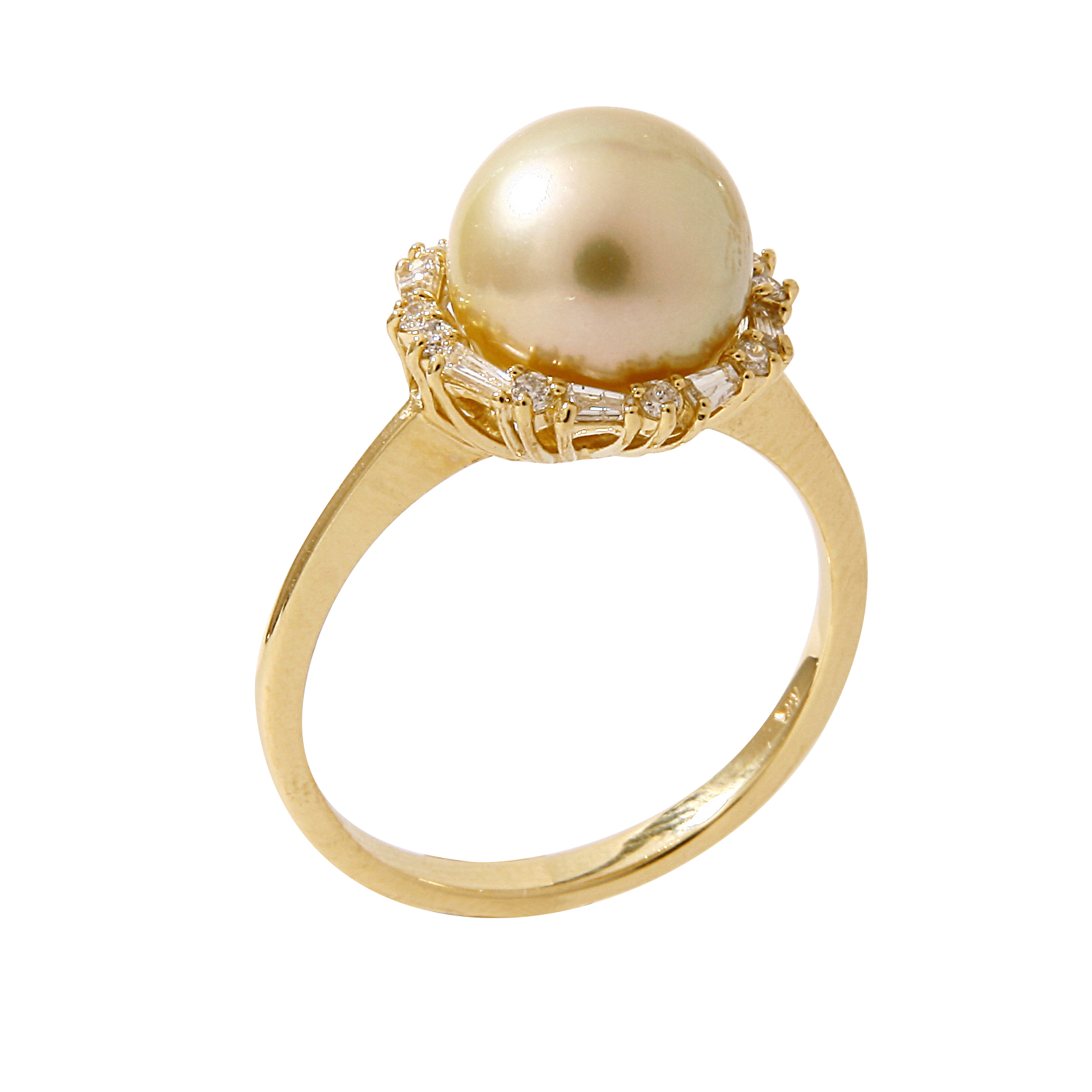 Jewelde <br> K18YGアコヤ本真珠<br>リング<br>J73