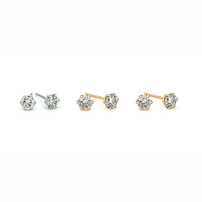 一粒ダイヤモンドピアス 0.2ct