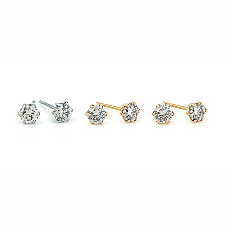 一粒ダイヤモンドピアス 0.3ct